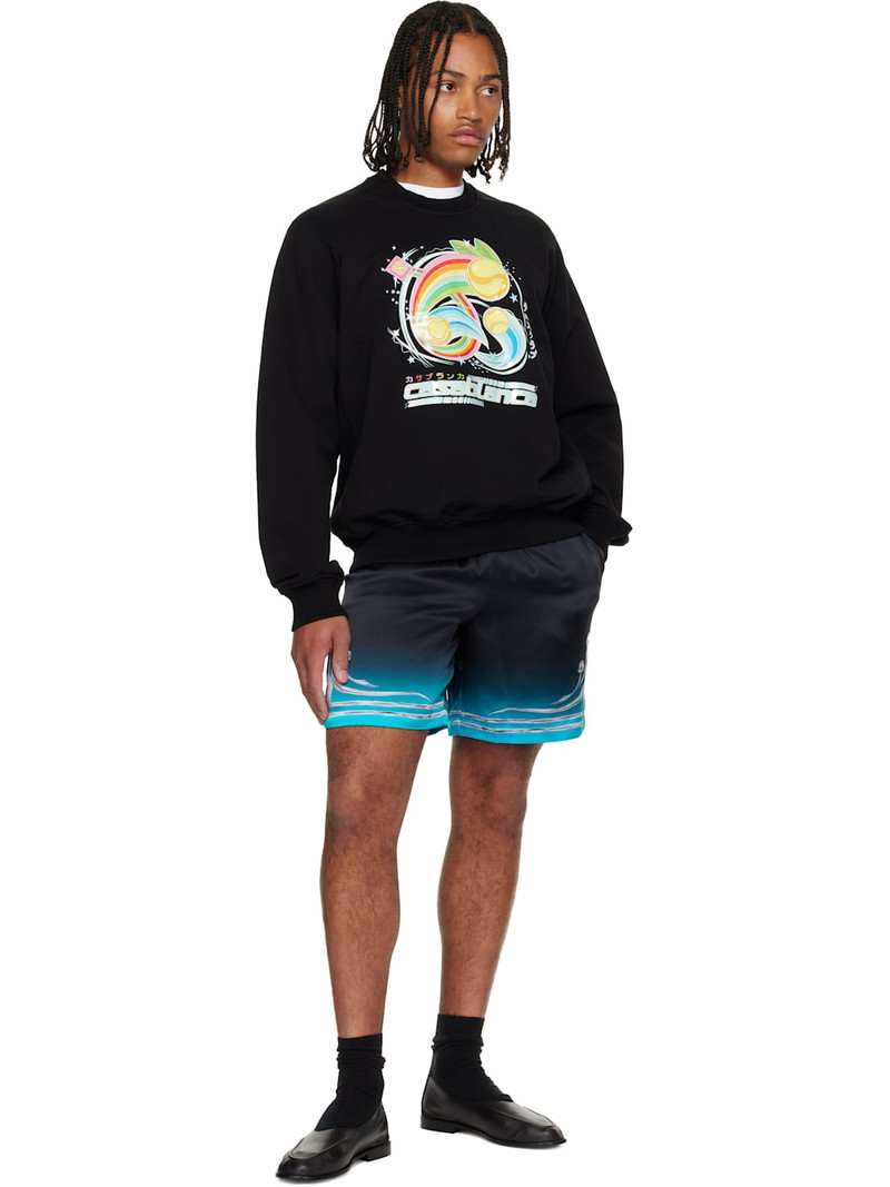 CASABLANCA Black Manga Tennis Ball Sweatshirt outlook