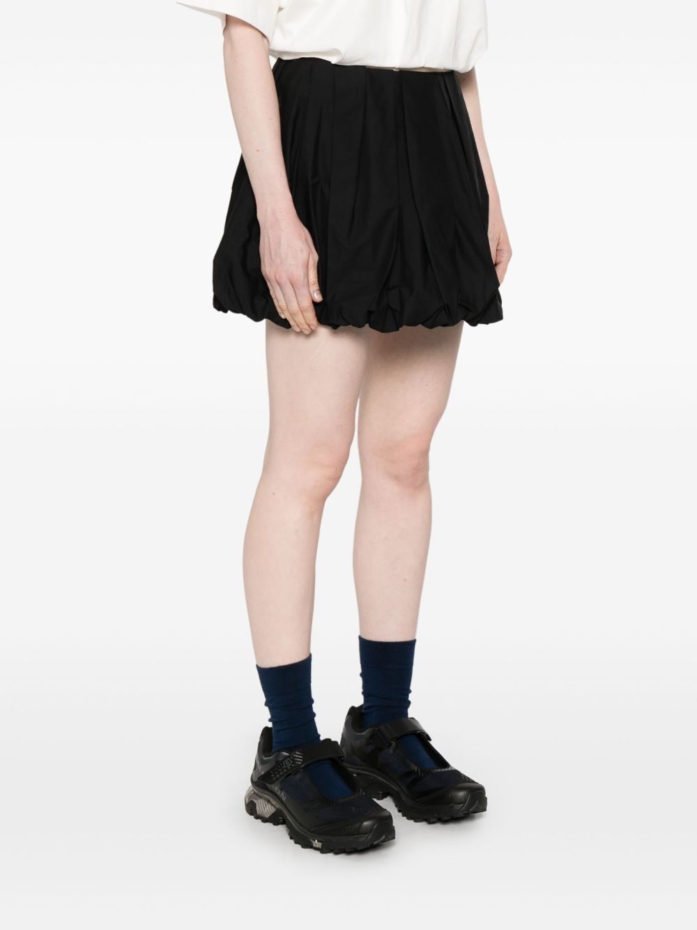 poplin balloon mini skirt - 3