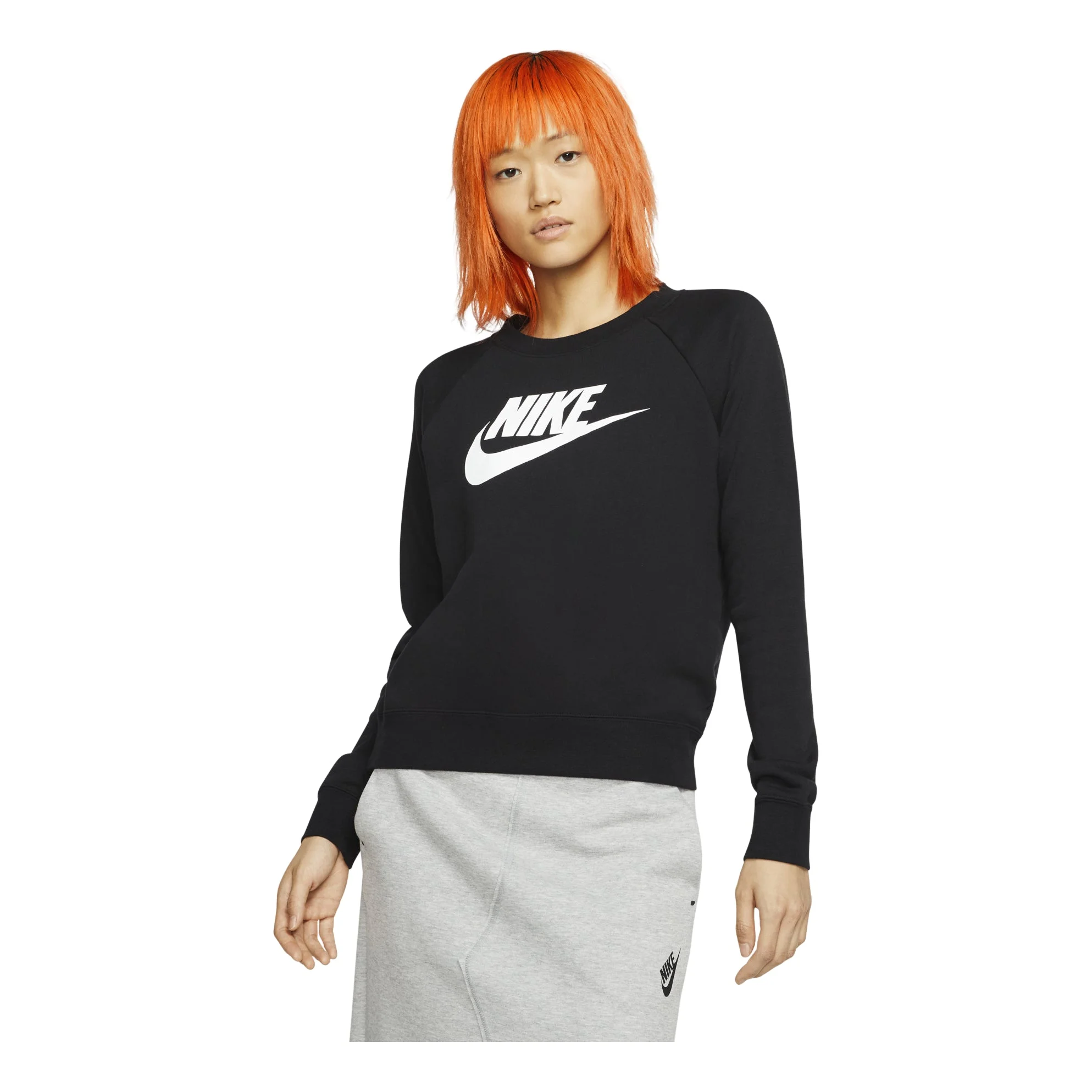 (WMNS) Nike Sportswear Knit Round Neck Black BV4113-010 - 1