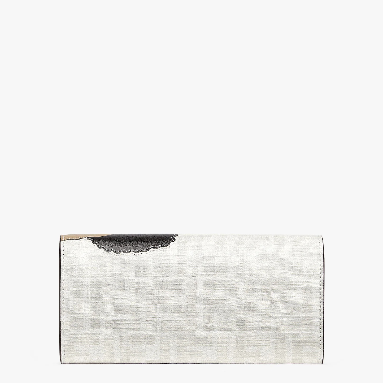 White FF fabric wallet - 3