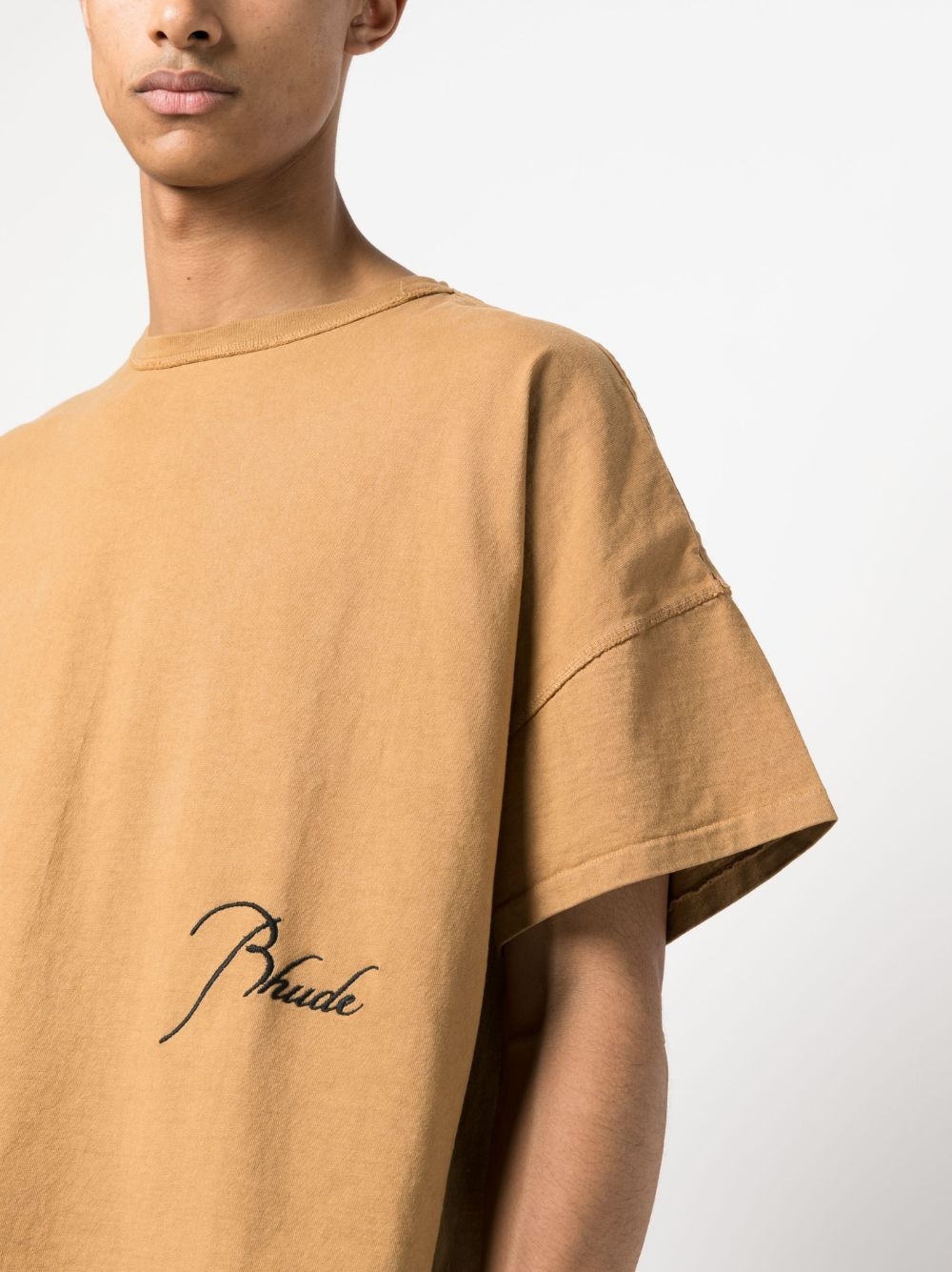 embroidered-logo cotton T-shirt - 5