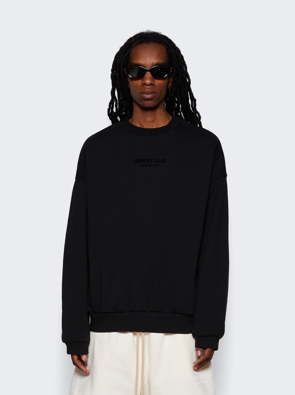 Essentials Crewneck Sweatshirt Jet Black - 3