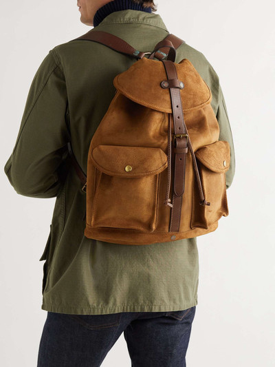 RRL by Ralph Lauren Leather-Trimmed Roughout Suede Backpack outlook