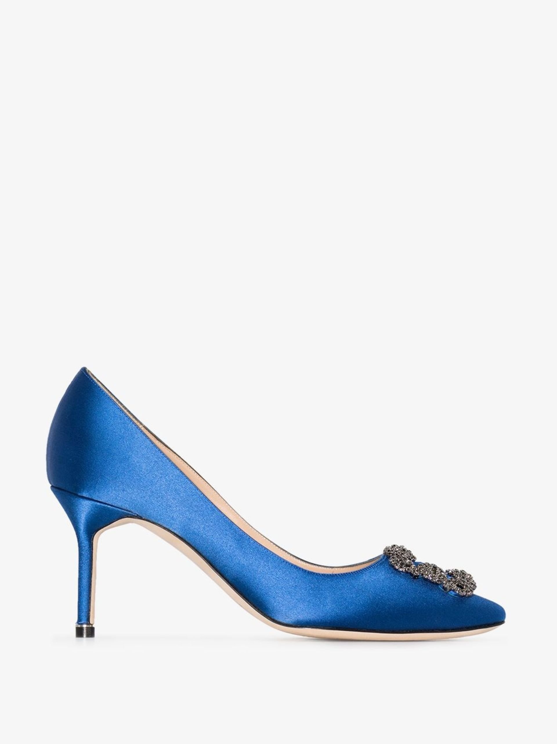 blue Hangisi 70 satin pumps - 1