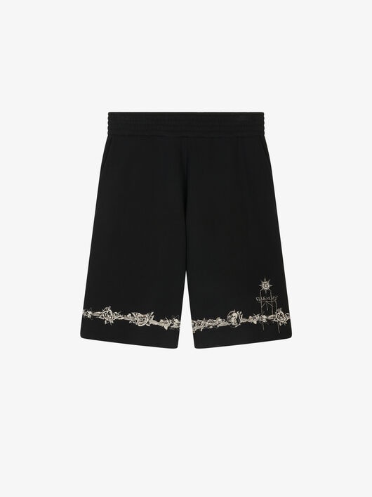 SHORT PANTS WITH METALLIC EMBROIDERIES - 1