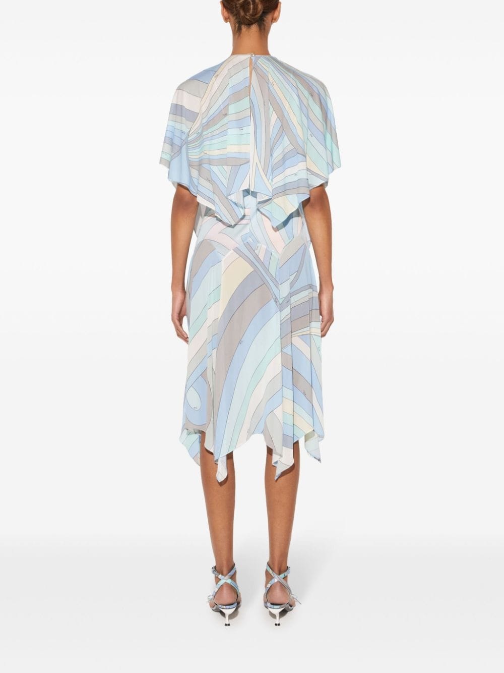 Iride-print layered dress - 4