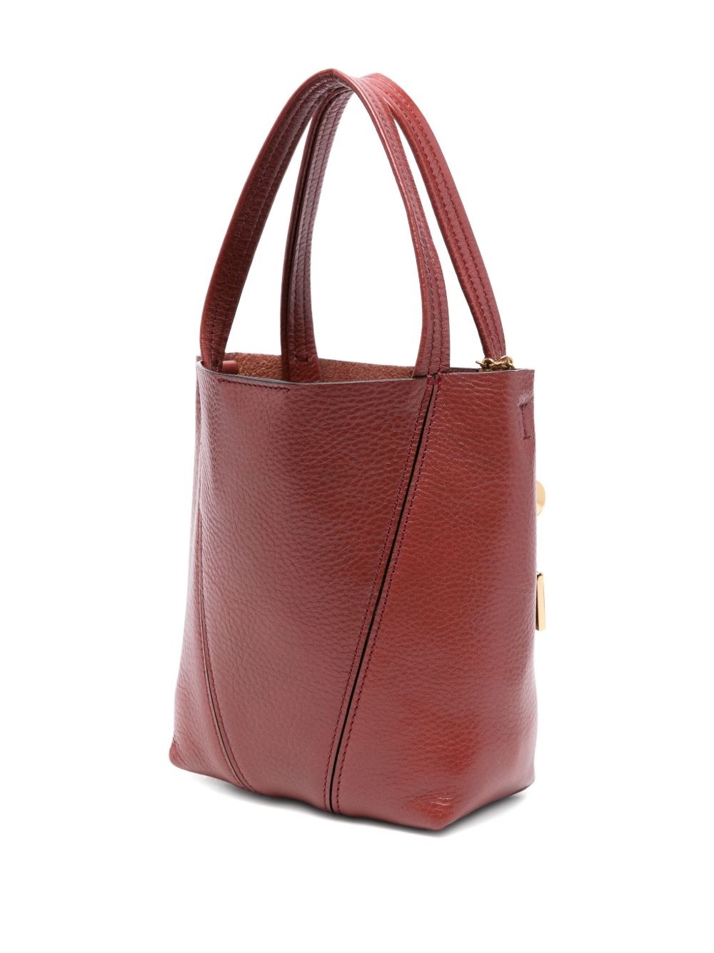 small Spin leather-trimmed chain-detail tote bag - 3