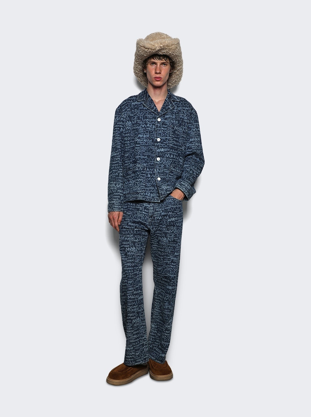 Long Sleeve Denim Shirt Blue - 2