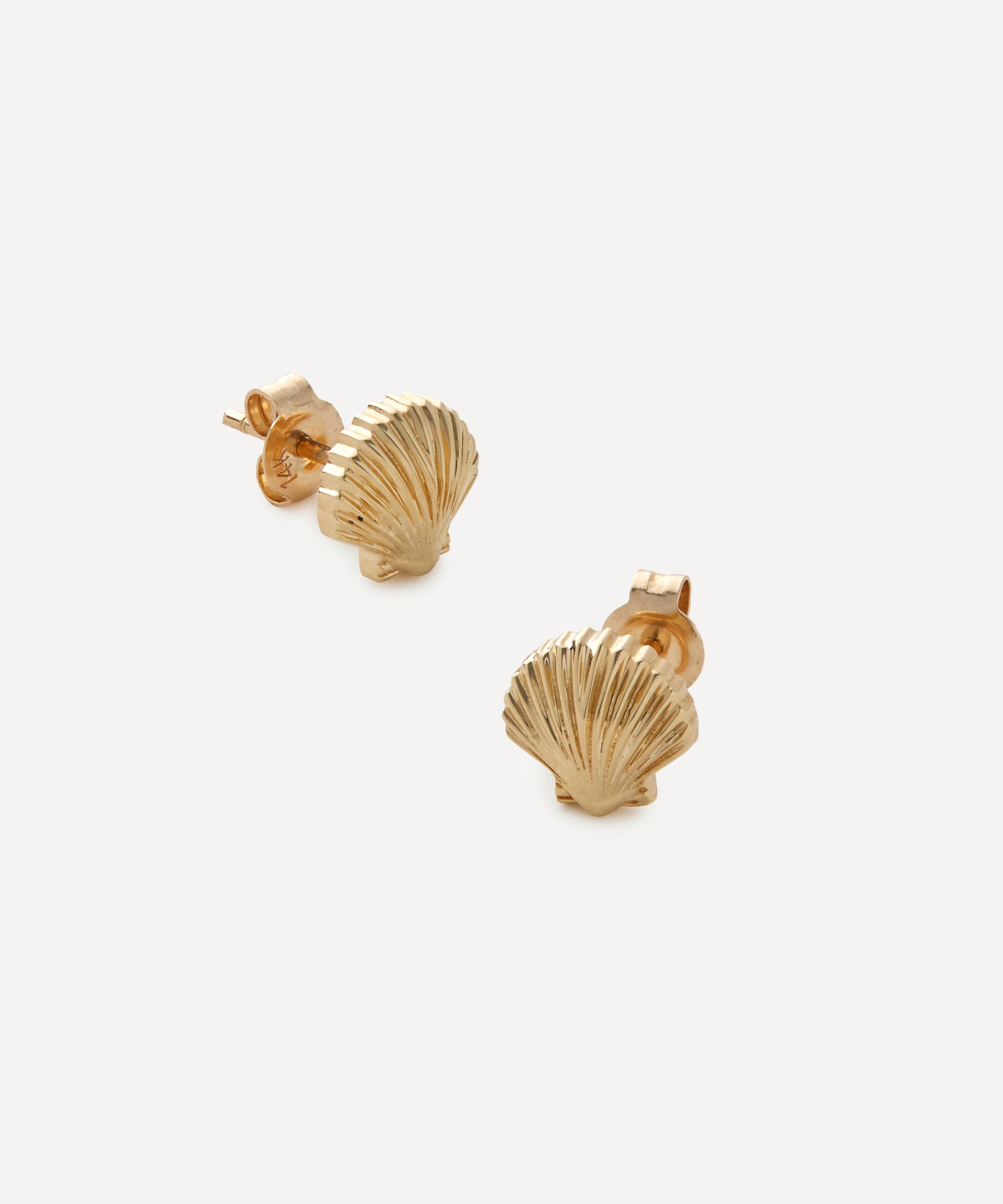 14ct Gold Mini Venus Stud Earrings - 4