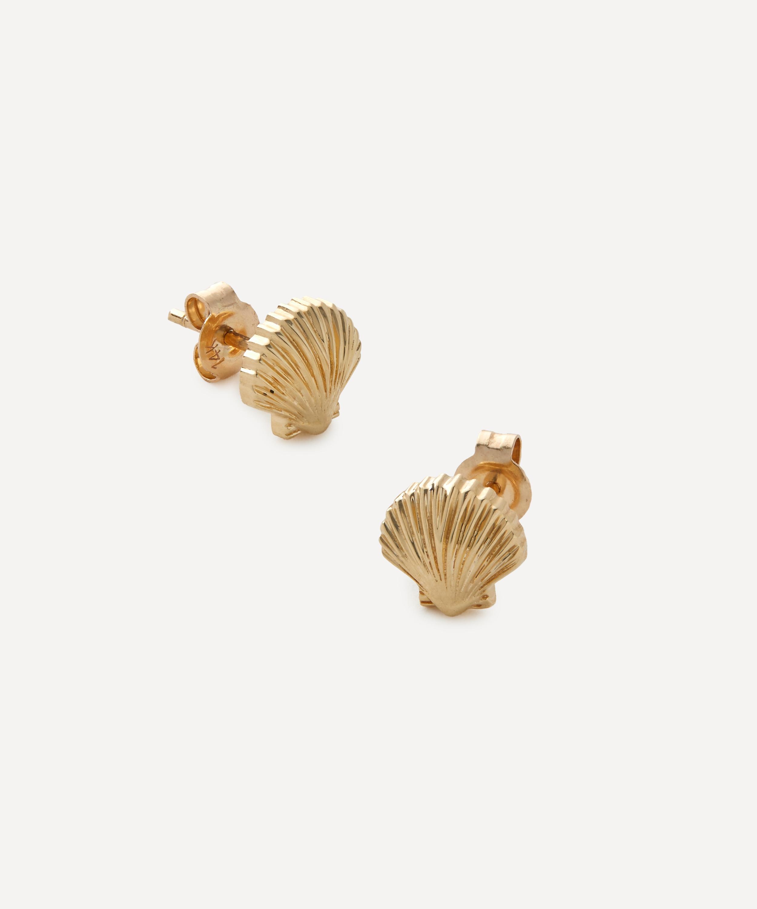 14ct Gold Mini Venus Stud Earrings - 2