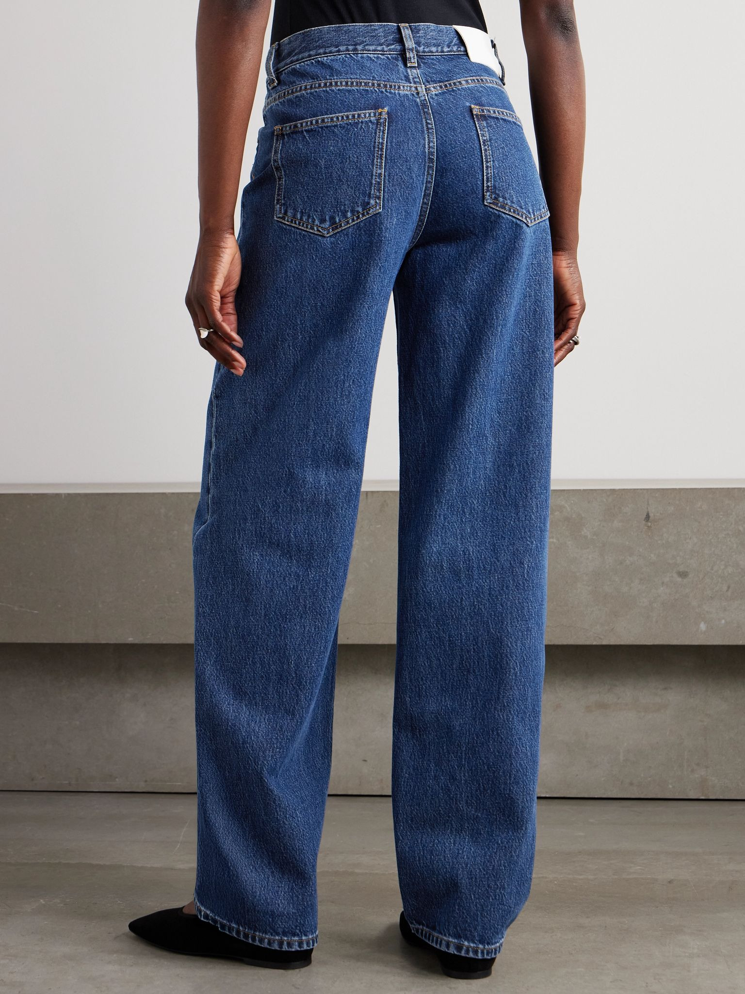 Samur high-rise straight-leg jeans Mid denim - 4