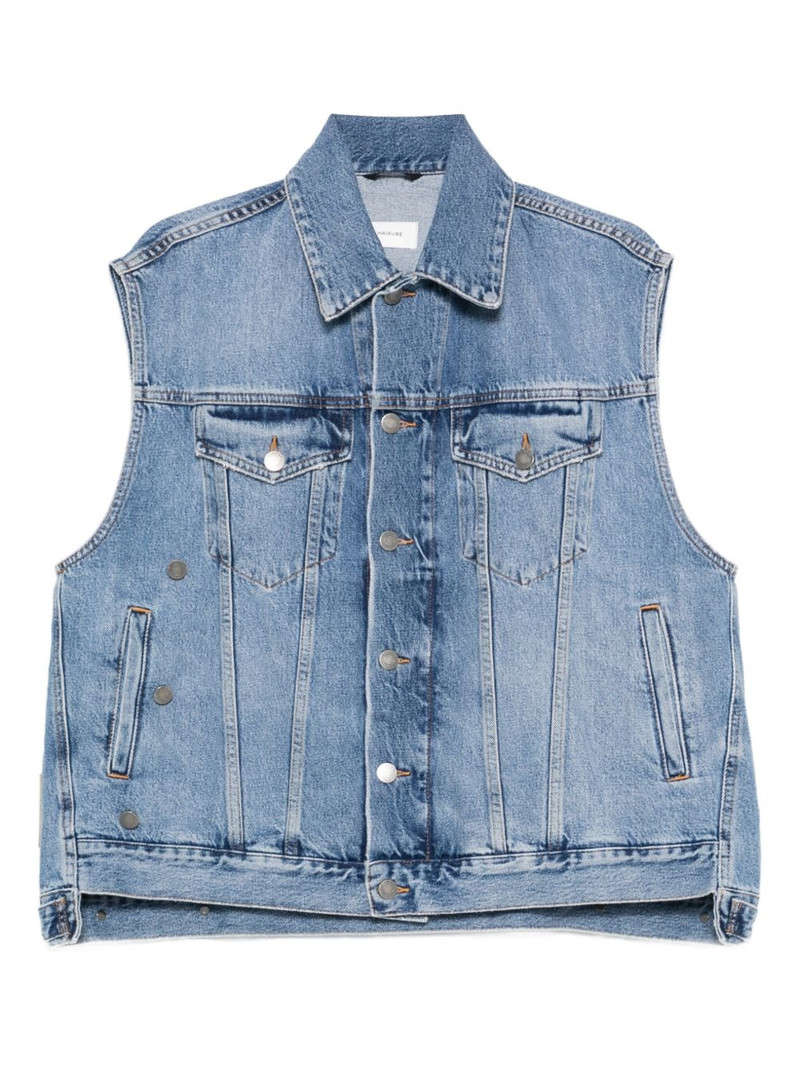 button denim gilet 1
