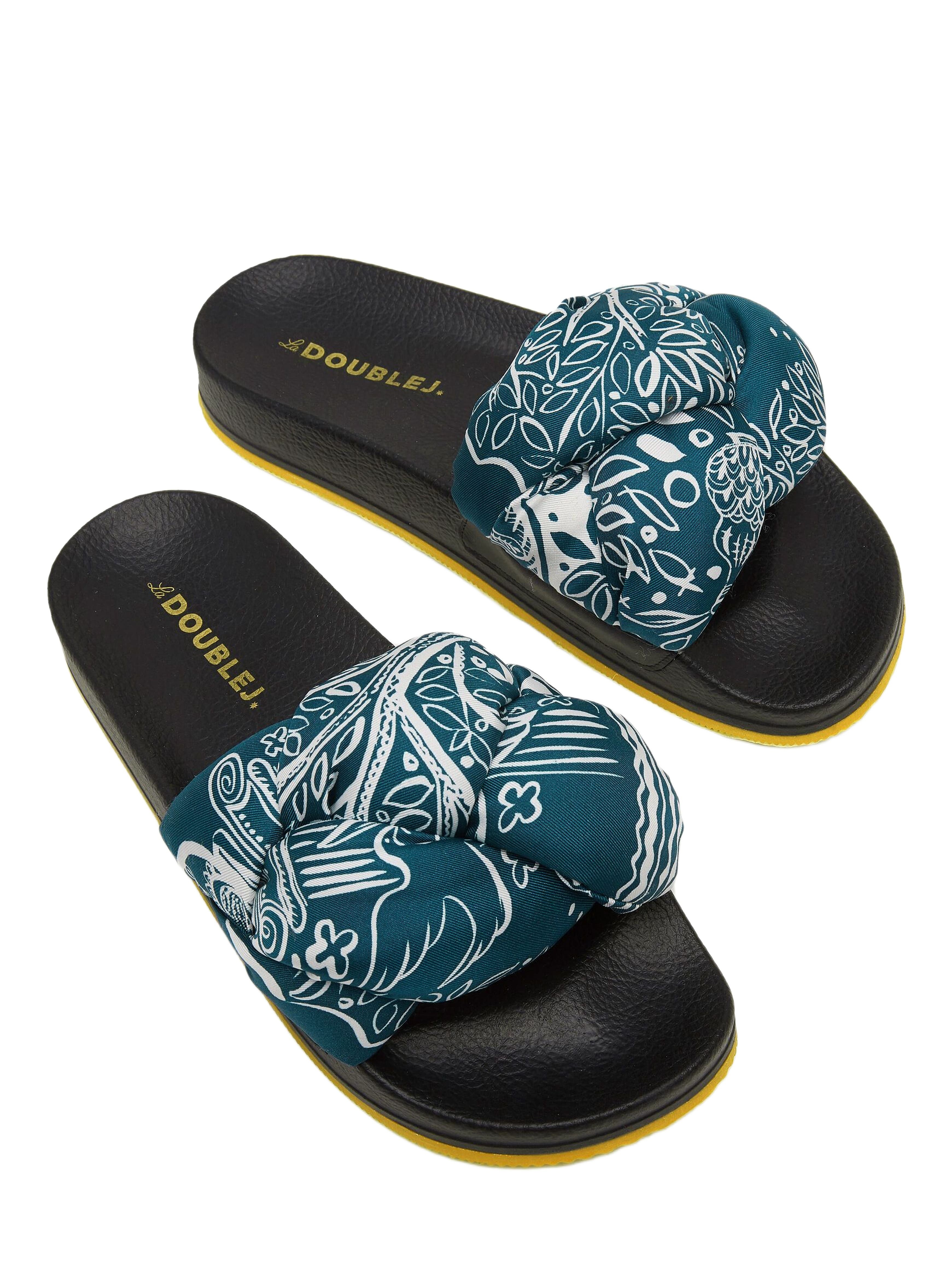 La DoubleJ Treccia Slides Ionic Blue Petro at Nordstrom - 2