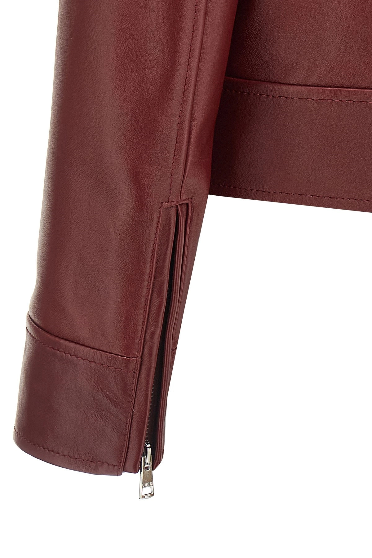 Leather biker jacket - 4