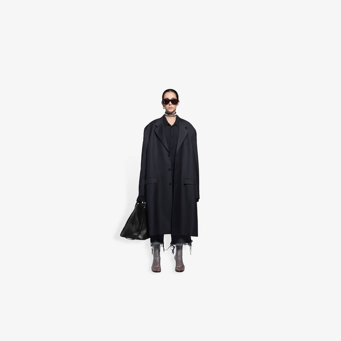Hybrid Blazer Coat in Black/blue - 3