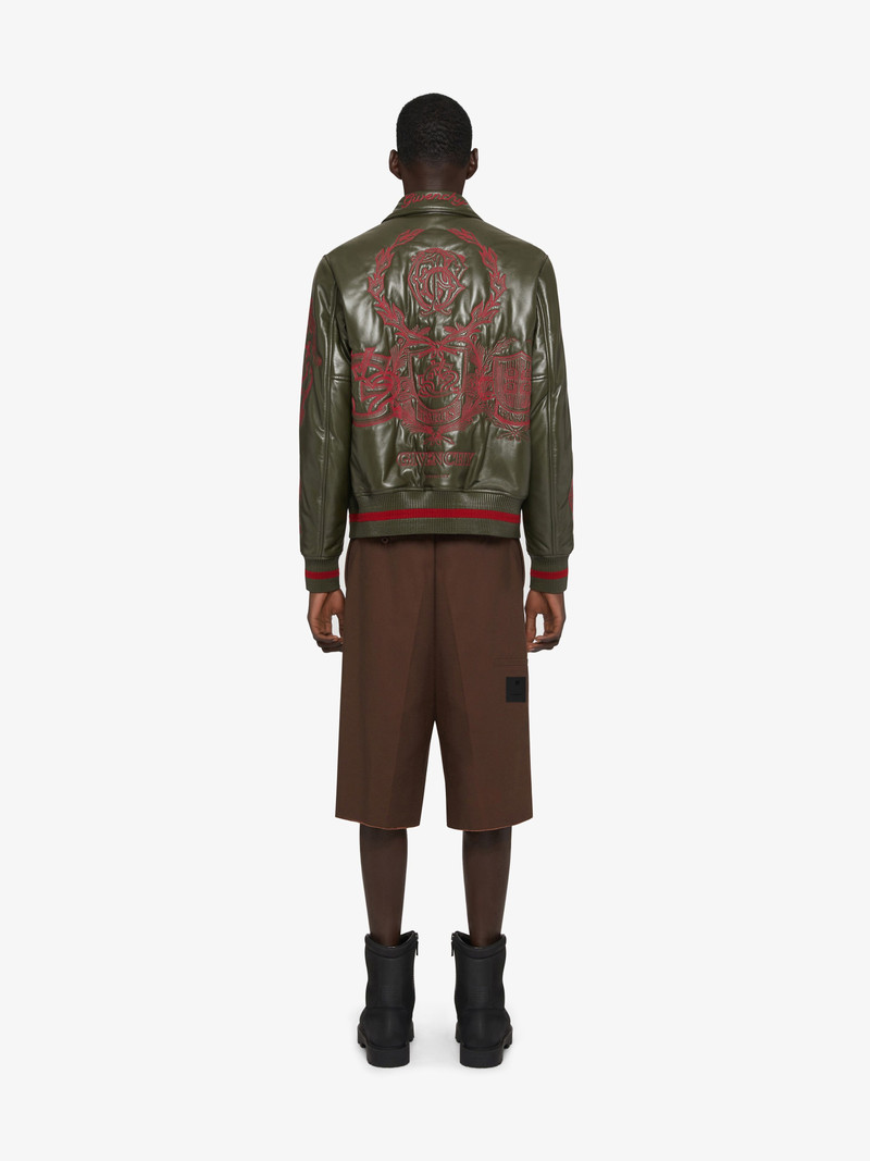 GIVENCHY CREST BOMBER JACKET IN EMBROIDERED LEATHER 4