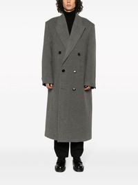 AMI Paris double-breasted long coat | REVERSIBLE AMI Paris double-breasted long coat | REVERSIBLE