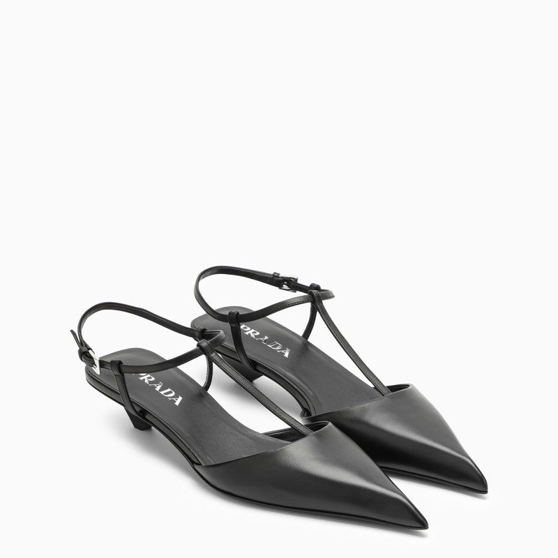 Prada Black Leather Slingback Décolleté Women - 2