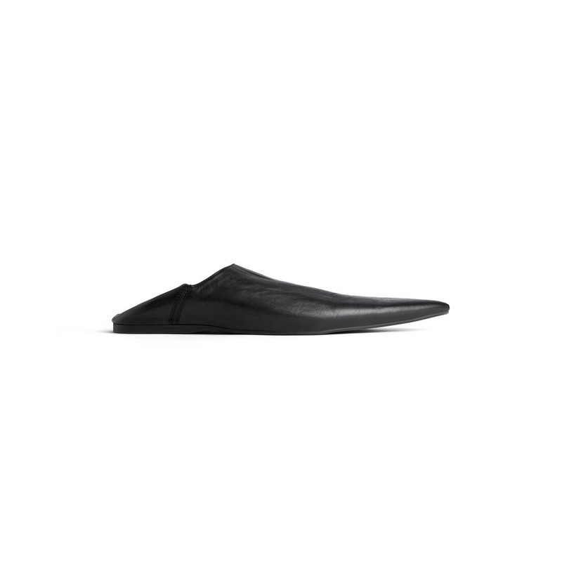 Men's Flat Mule in Black 1