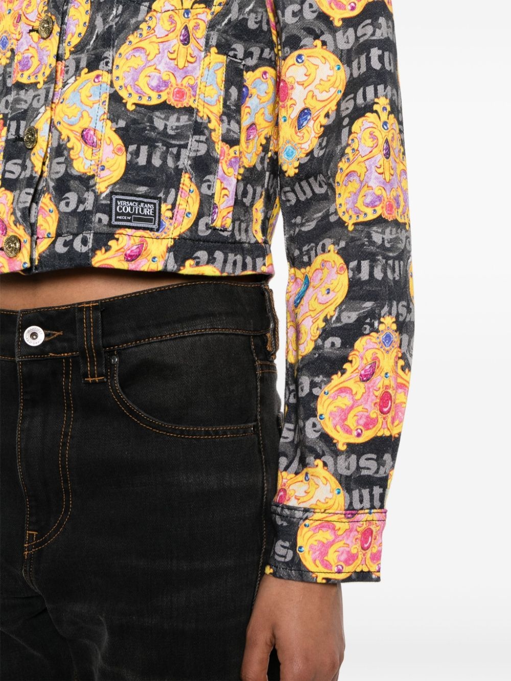 Heart Couture-print denim jacket - 5