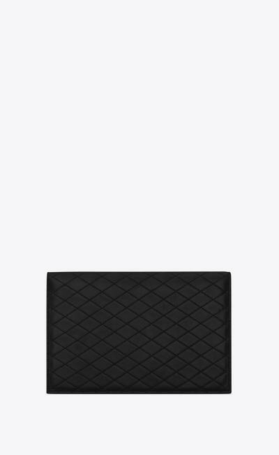 SAINT LAURENT gaby double-flap chain pouch in lambskin outlook