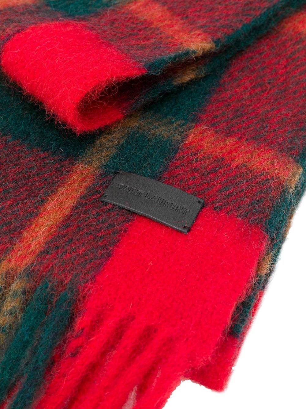 tartan-check fringed scarf - 3