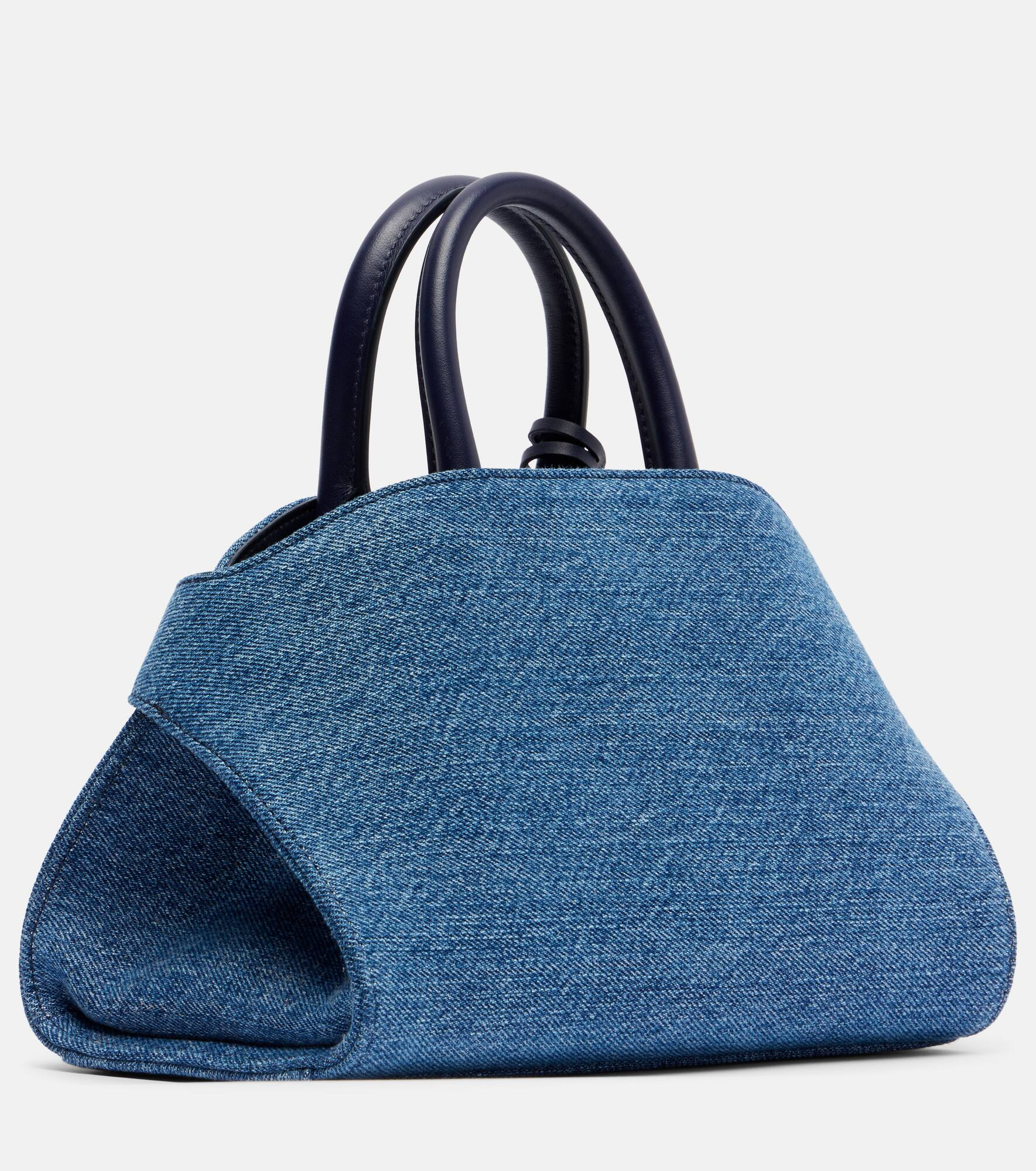 Hug Small denim tote bag - 4