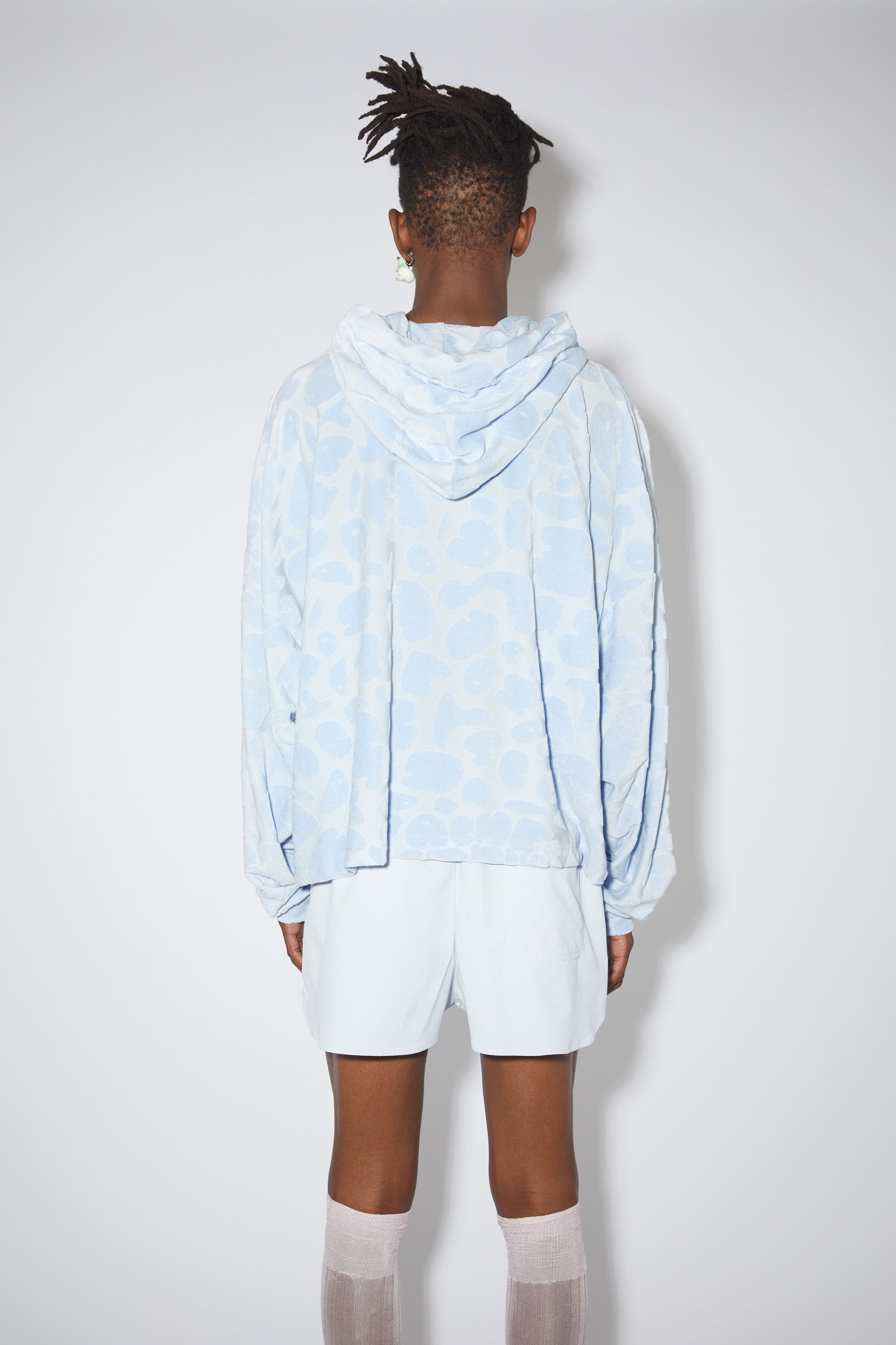 Jacquard hoodie - Pale blue - 3