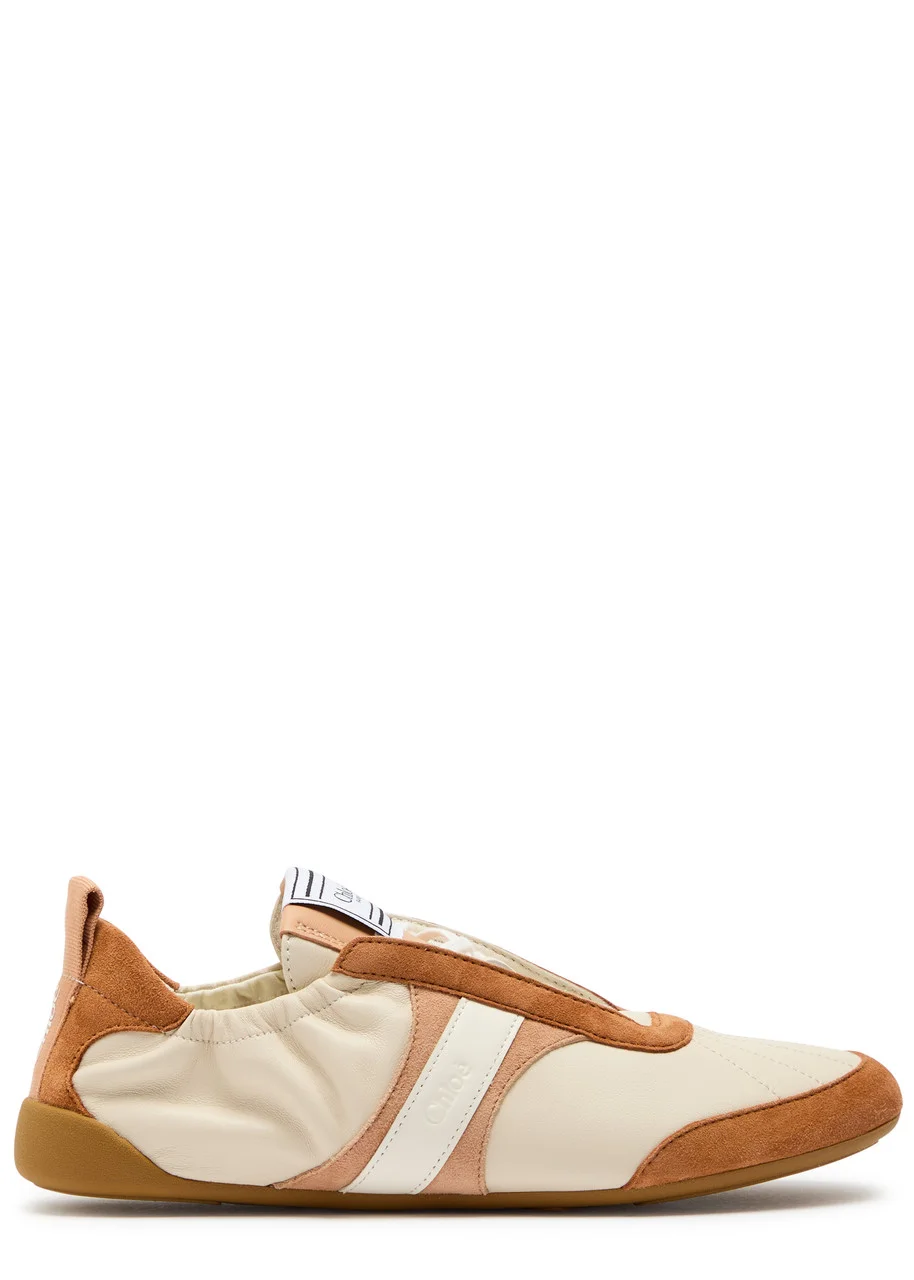 Chloe Kick Panelled Leather Sneakers - 1