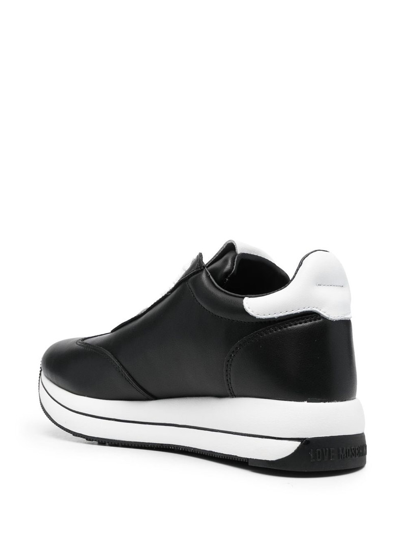 logo-plaque low-top sneakers 3