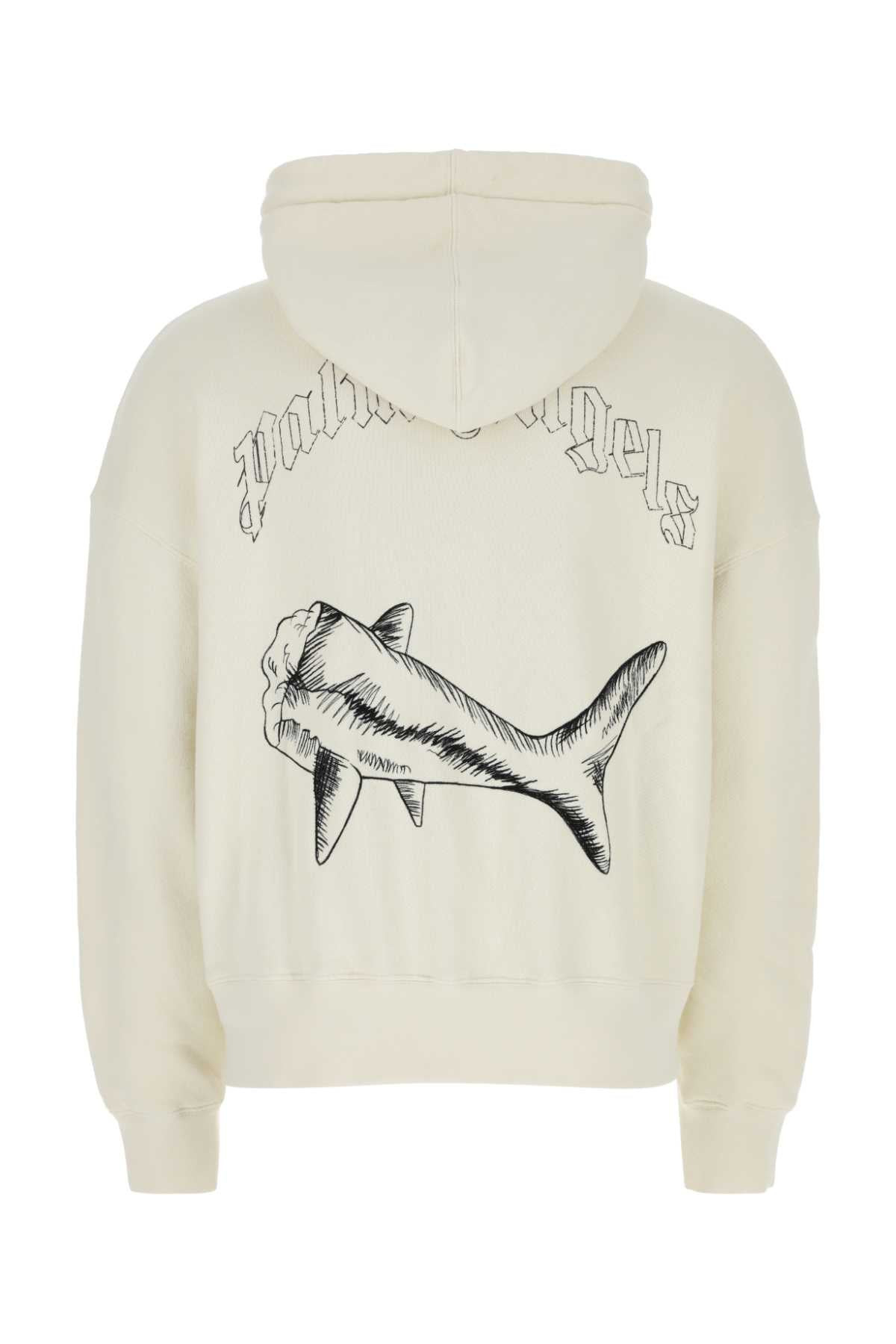 Palm Angels Men Ivory Cotton Sweatshirt - 2