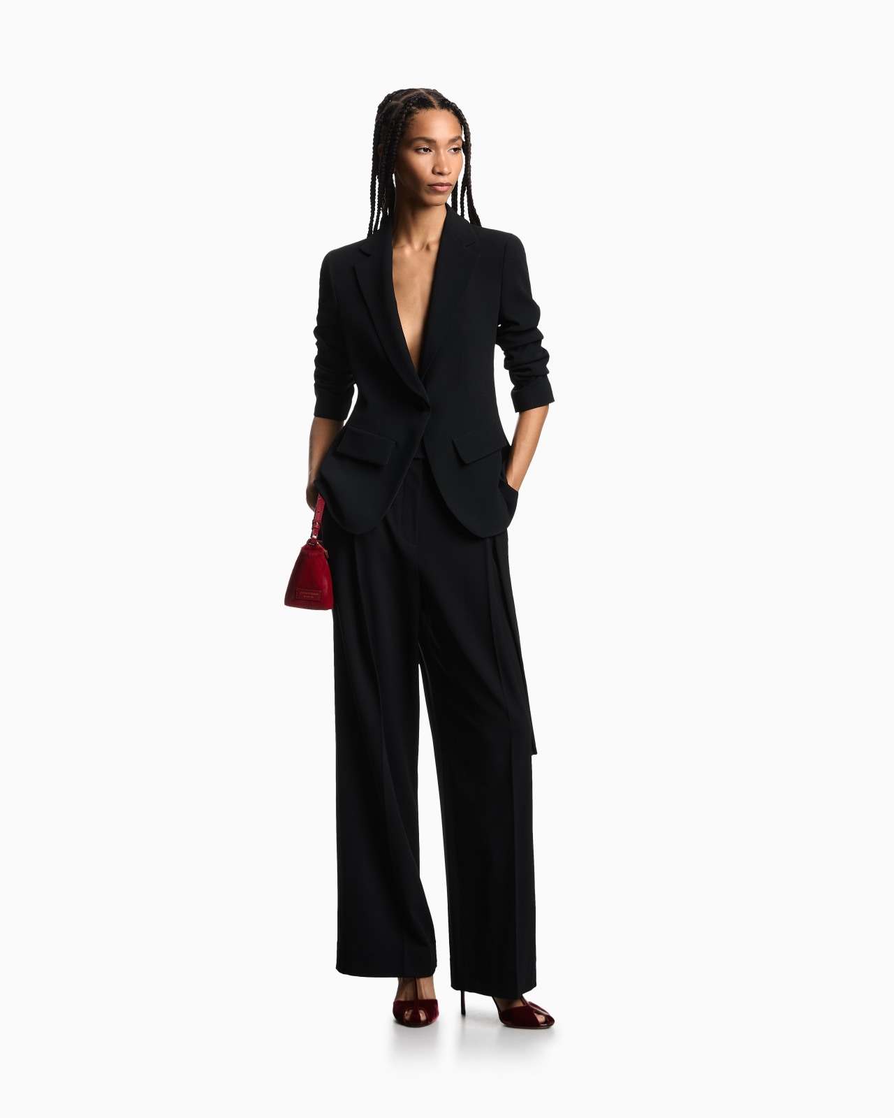 SINGLE-BREASTED CADY CRÊPE BLAZER - 2