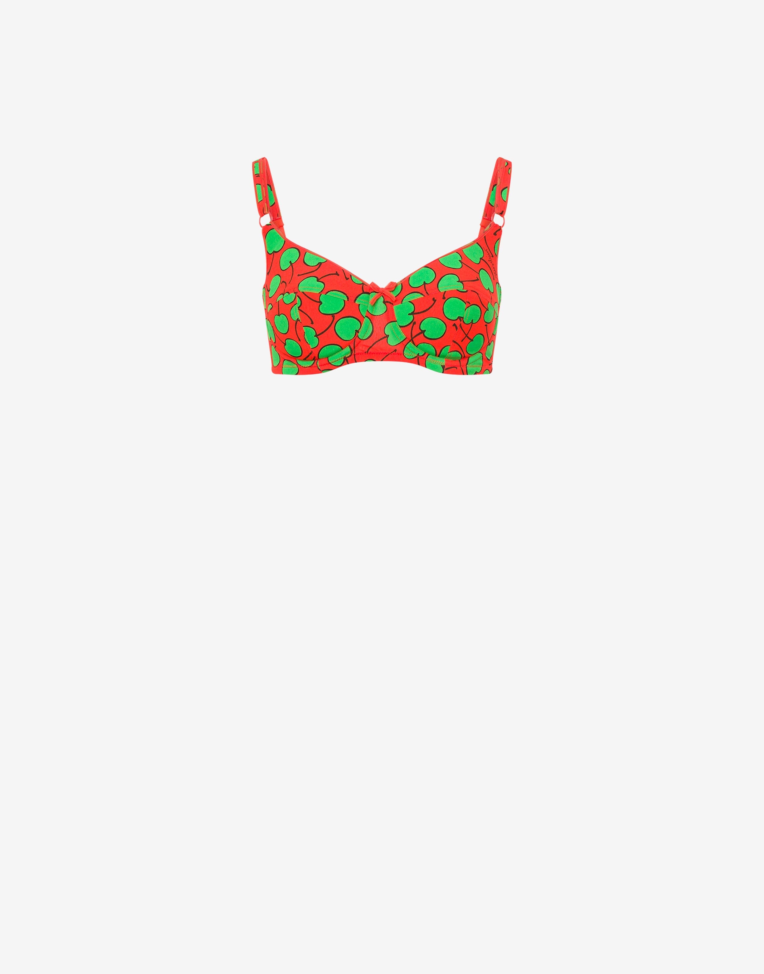 ALL-OVER CHERRY GEORGETTE BRA TOP - 1
