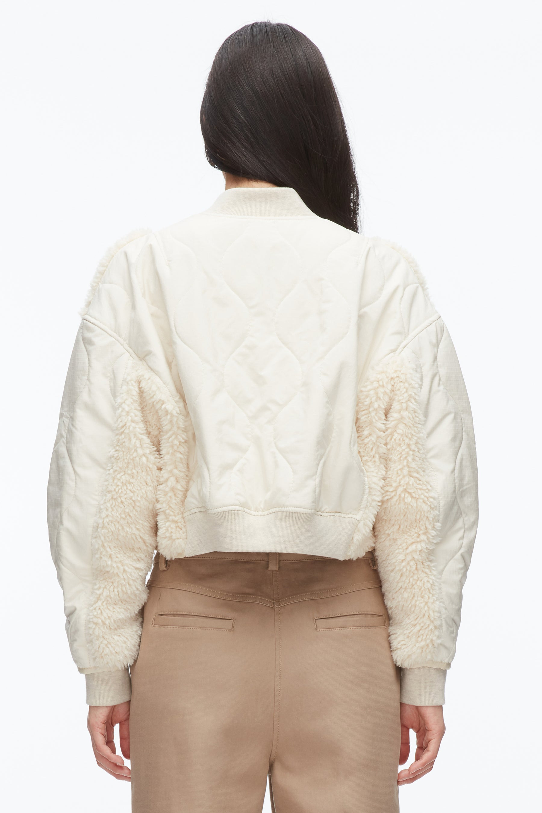 Cropped Sherpa Combo Bomber - 5