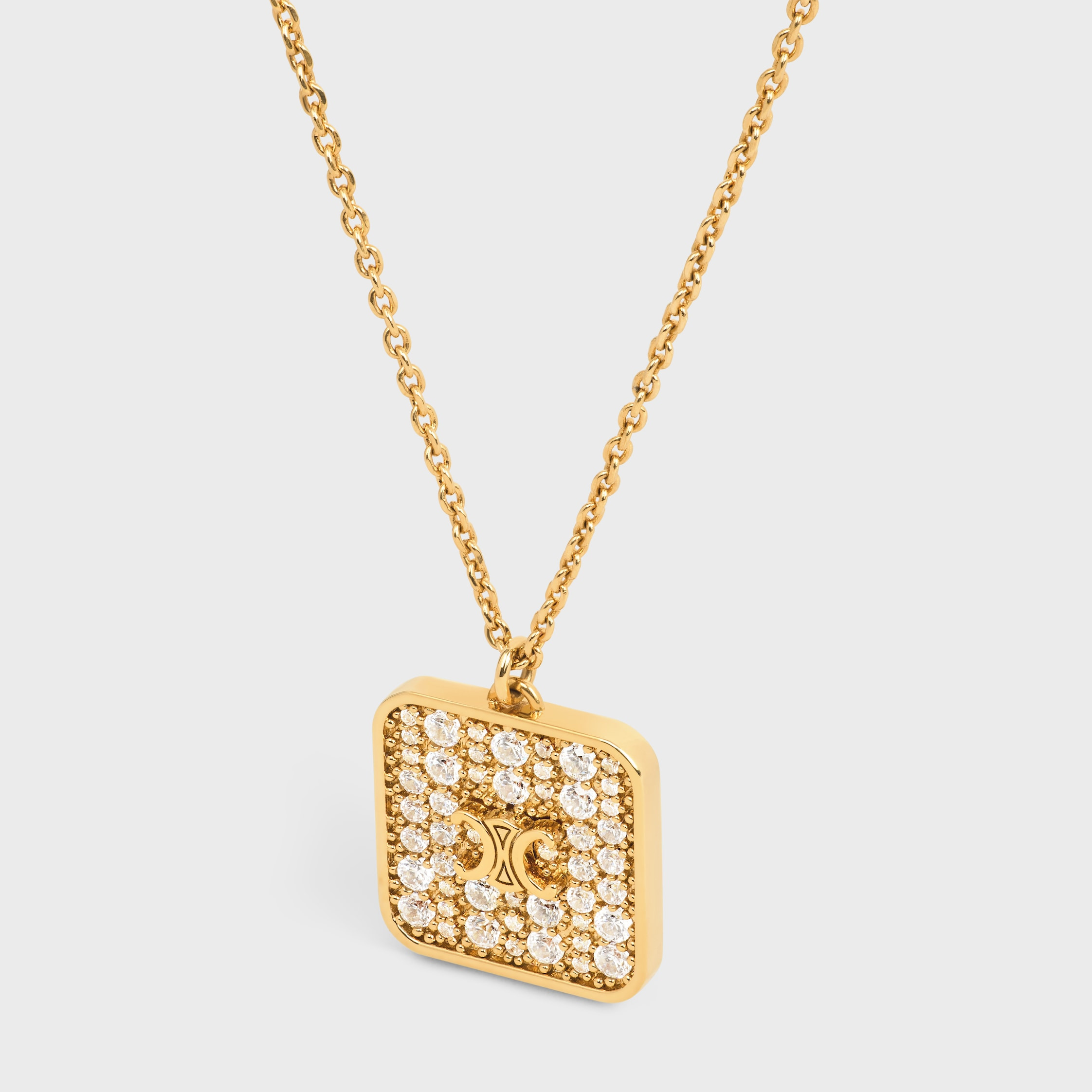 Triomphe Nightfall Necklace in Strass and Brass with Gold Finish - 2