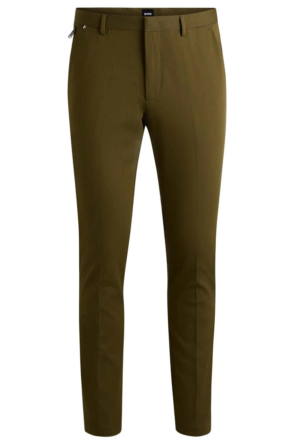 SLIM-FIT TROUSERS IN STRETCH COTTON - 1