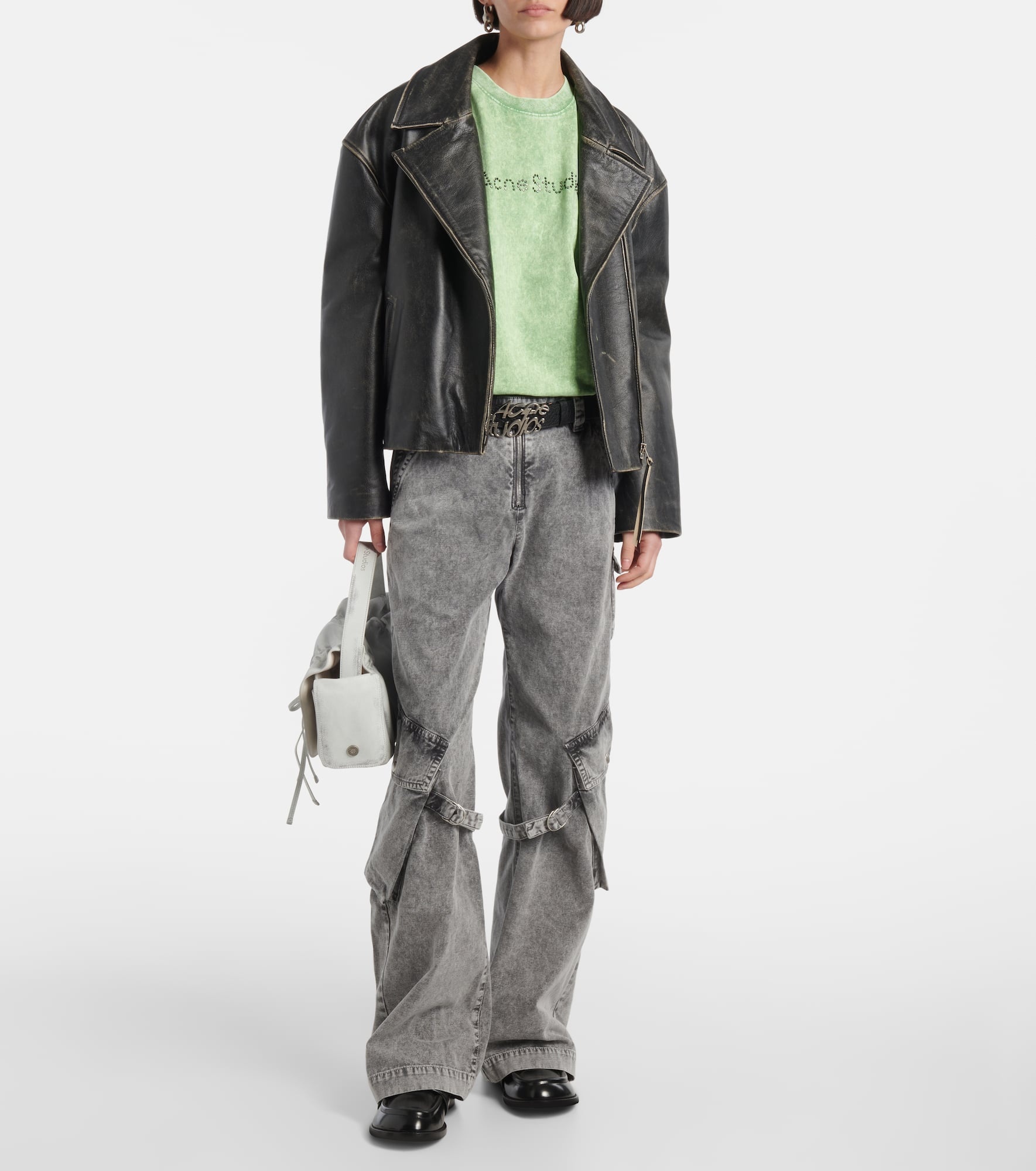 Mid-rise cotton canvas cargo pants - 2
