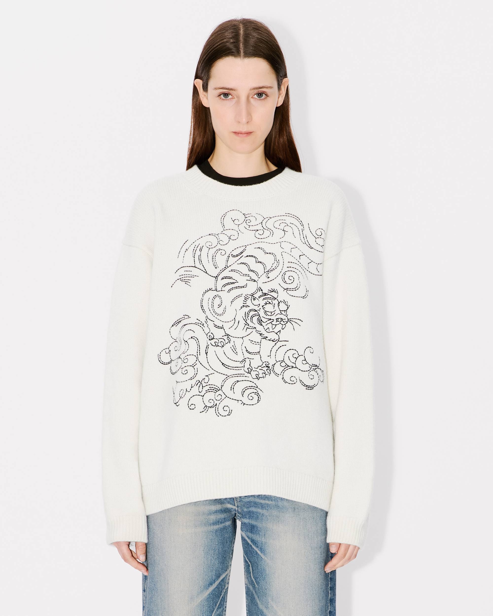 'KENZO Star Tiger' genderless embroidered wool jumper - 3