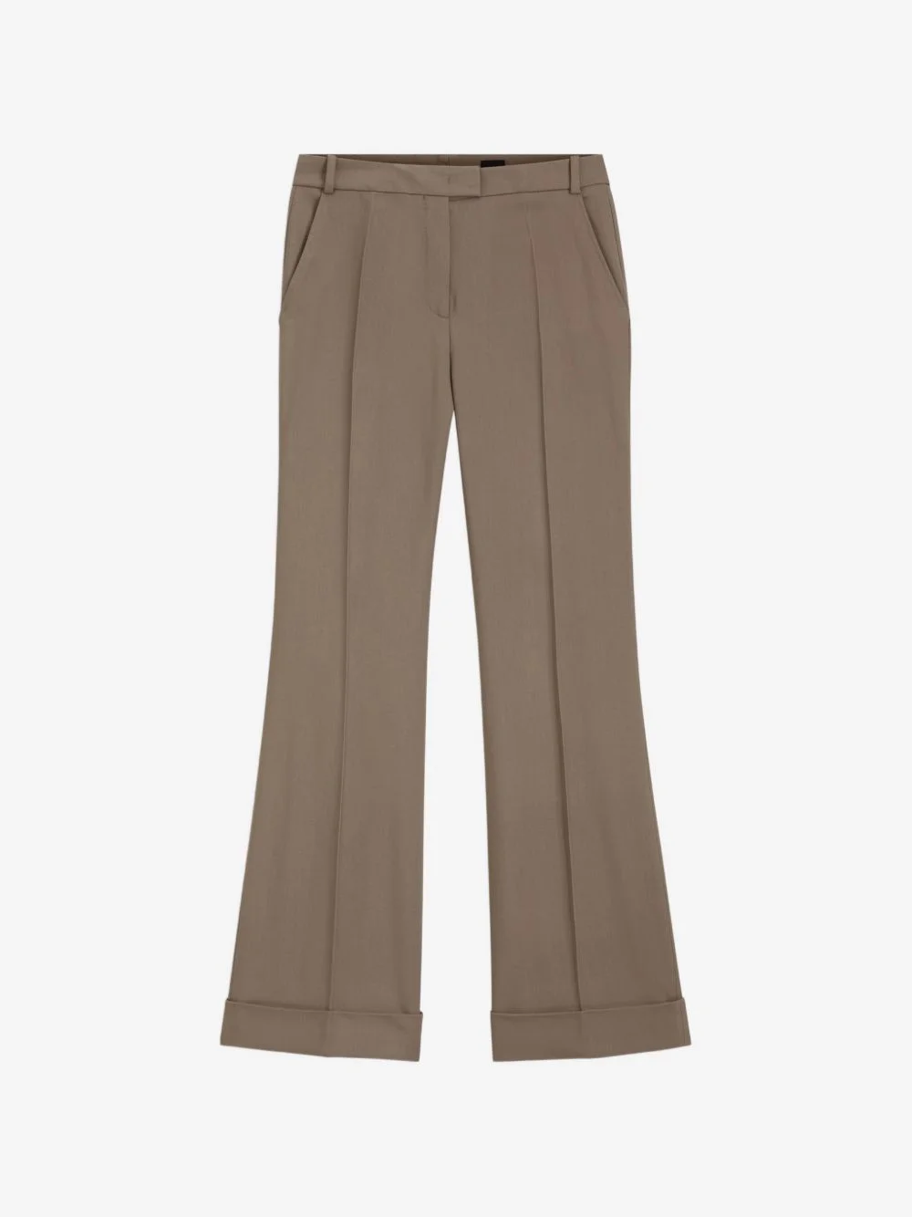 gabardine flared trousers - 1