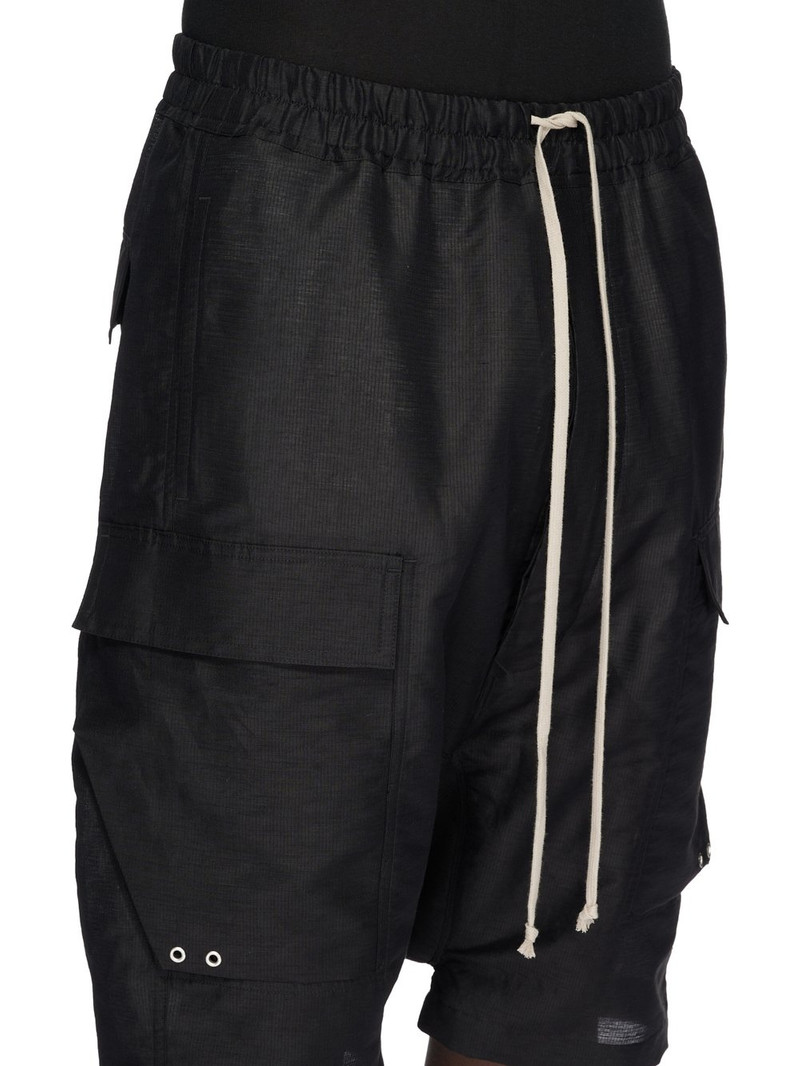 elasticated-waist drop-crotch shorts 4