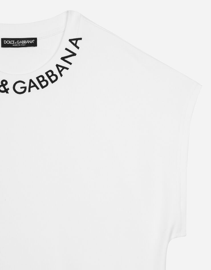 Jersey T-shirt with logo on neck - 5