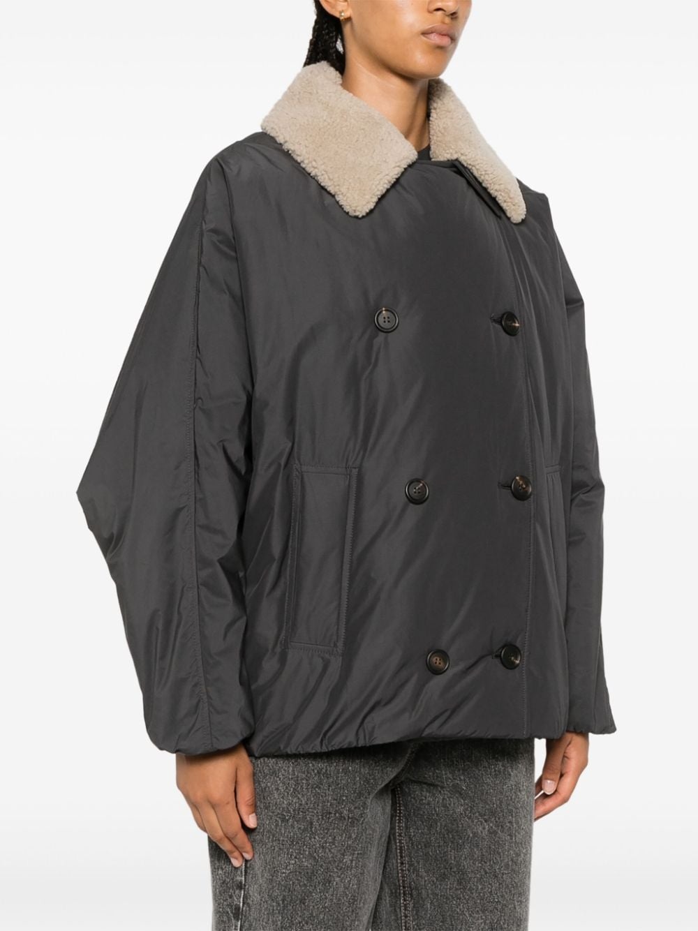 double-breasted puffer jacket - 3