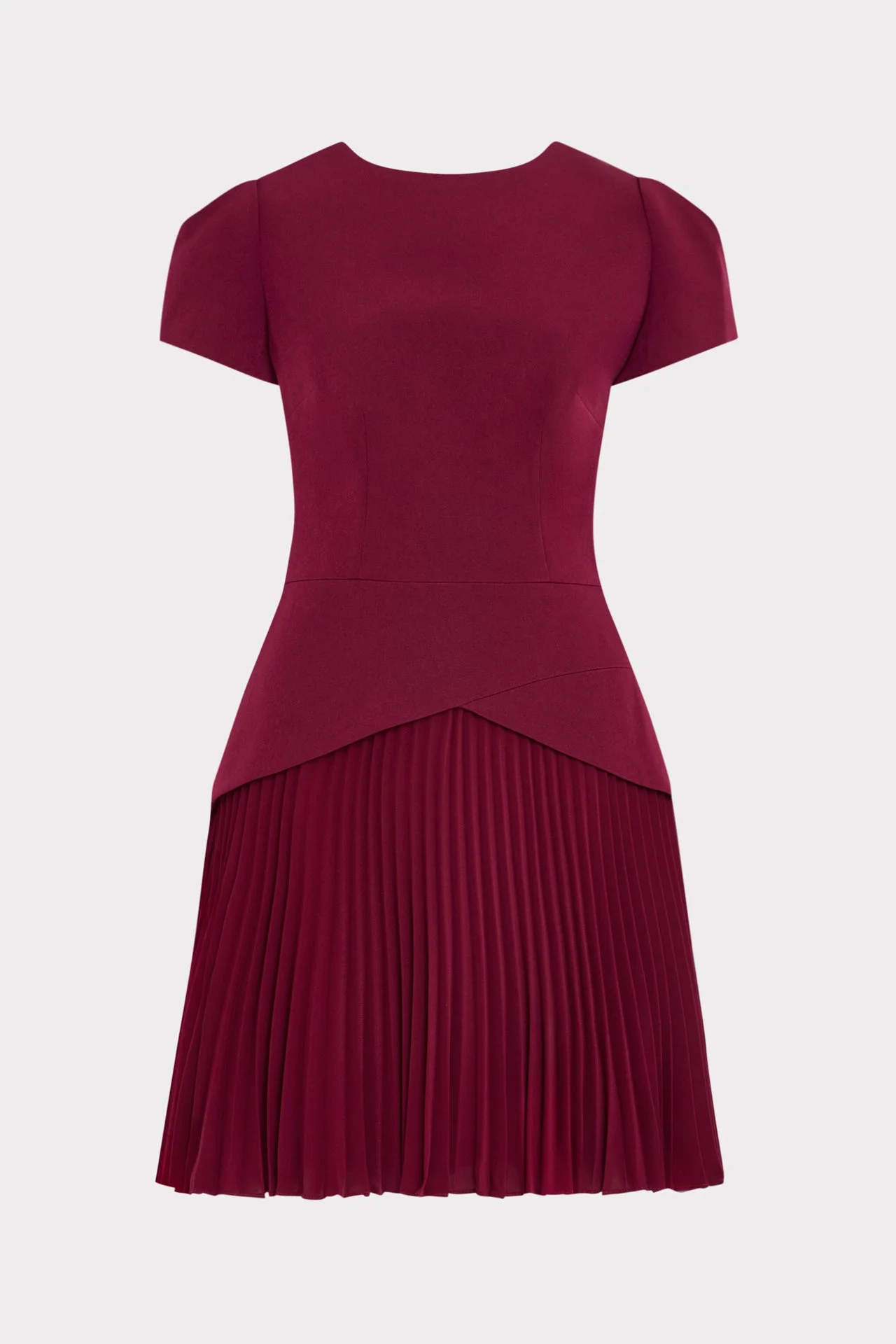 Haddy Pleated Short Sleeve Mini Dress - 1