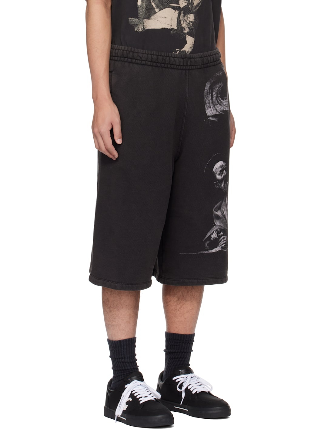 Black BW S.Matthew Over Sweat Shorts - 2
