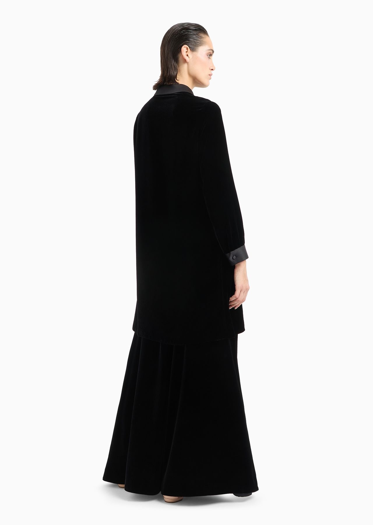 Velvet and silk long-sleeved tunic - 3