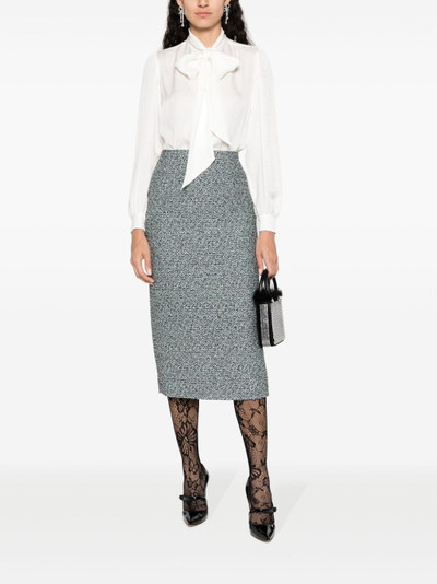 Alessandra Rich tweed pencil skirt outlook