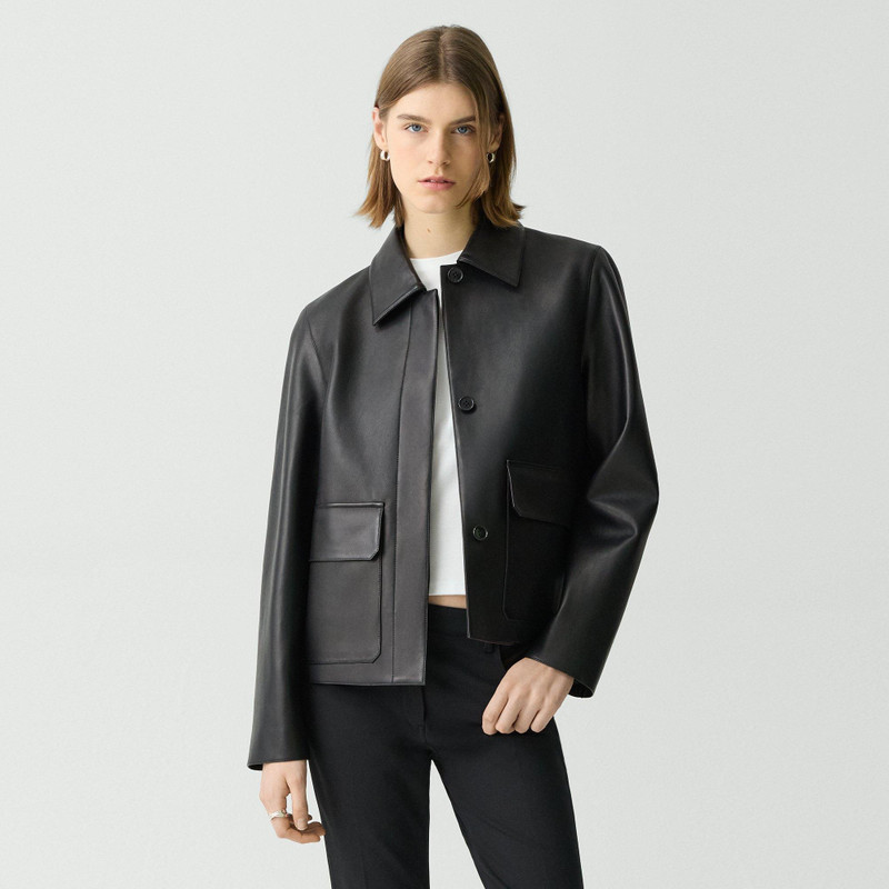Boxy Jacket in Leather 2