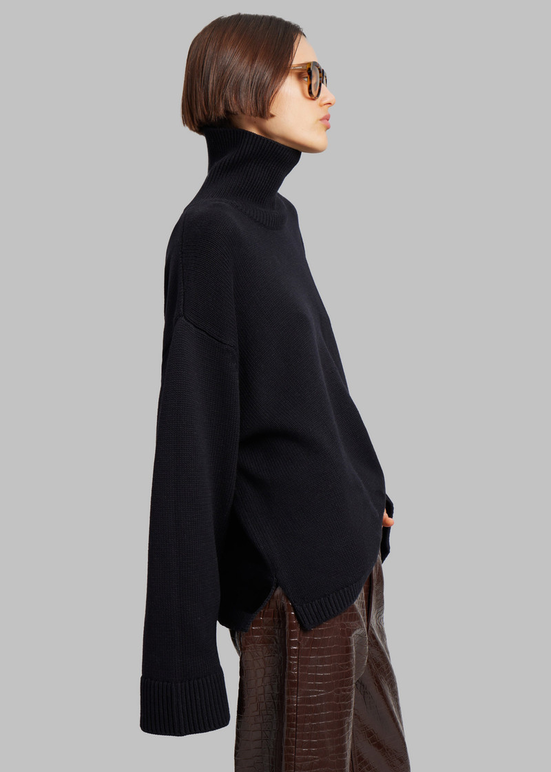 Rhea Trapeze Turtleneck - Black 4