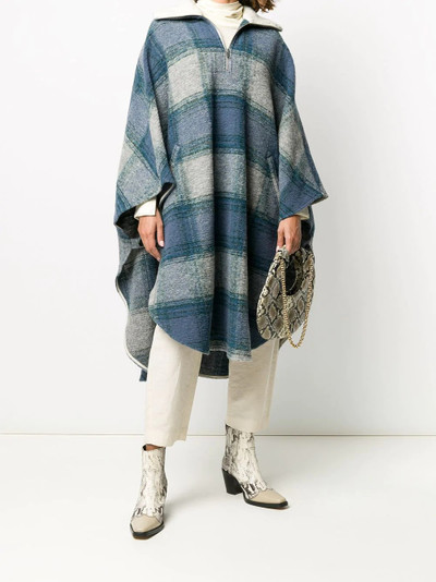 Isabel Marant Étoile Gabin check cape outlook