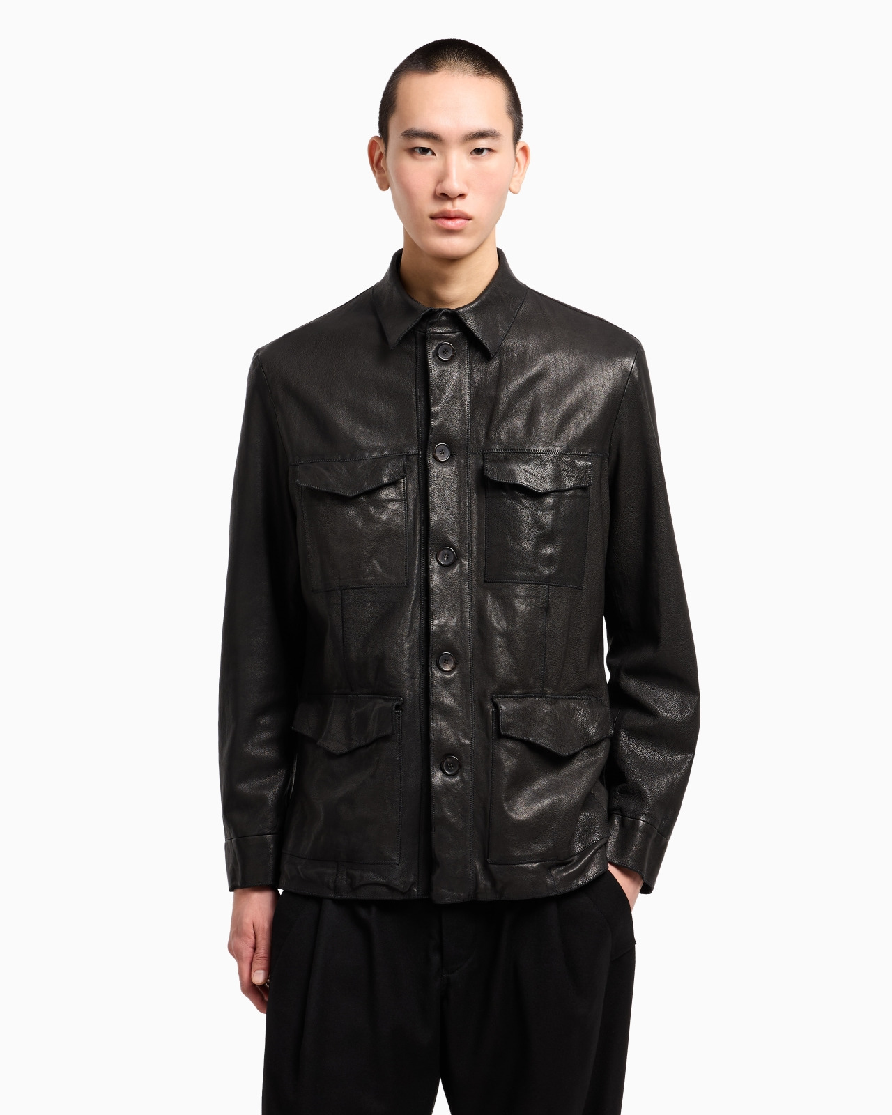 LAMBSKIN NAPPA LEATHER SAFARI JACKET - 4